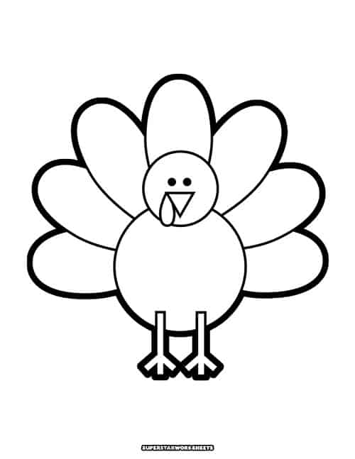 Turkey coloring page