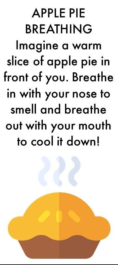 Apple pie breathing exercise card