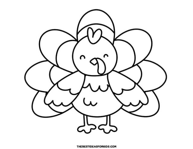 Turkey coloring page